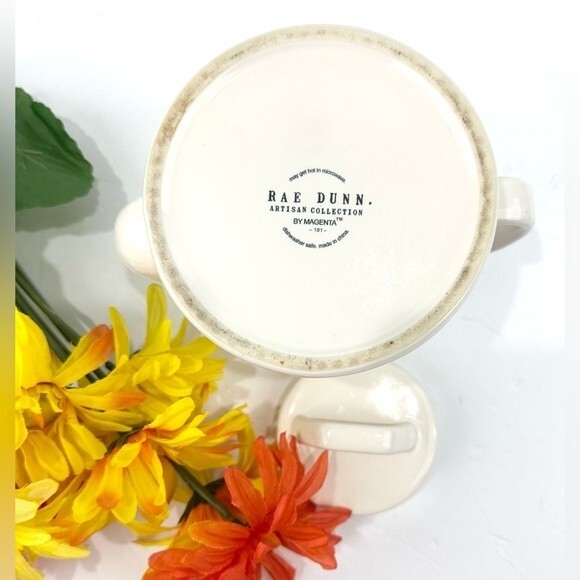 Rae Dunn Artisan Collection By Magenta Tea Pot White & Black - Picture 8 of 9